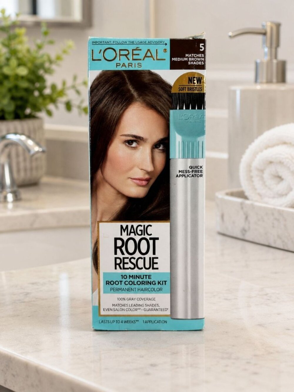 L'Oreal Paris Magic Root Rescue Permanent Hair Color, Medium Brown 5